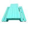 Image 3 : Teal Outdoor Wooden 6‑Seat Picnic Table, W71" x 59"