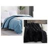 Image 1 : Group of 2 New Sasttie Fluffy Duvet Cover Set (Black) & Casa Platino Down Alternative Full 81x88 Lig