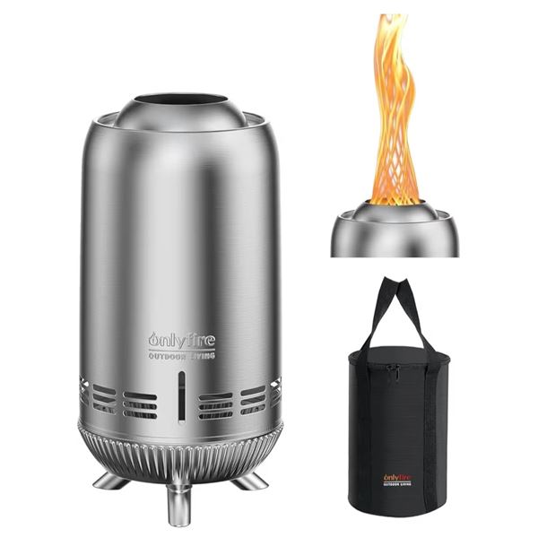 BNIB Onlyfire Fire Pit Steel Silver $62.99