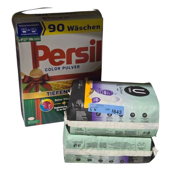 BNIB Group of Misc. - 2x Maxi Pads & Persil Colour Pulver