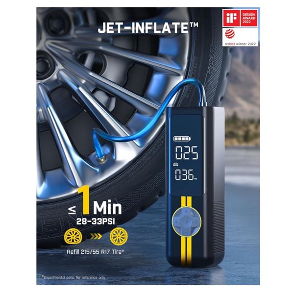 BNIB Fanttik X8 APEX Tire Inflator Portable Air Compressor, 2X Faster Inflation, Power Battery Retai