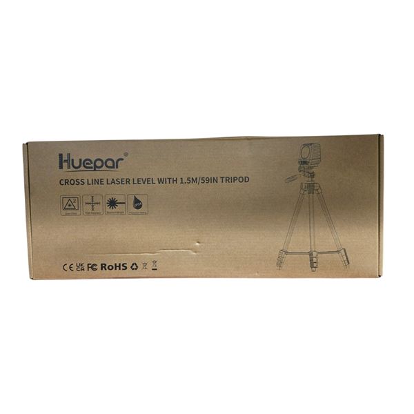 BNIB Huepar Cross Line Laser Level w/1.5M Tripod