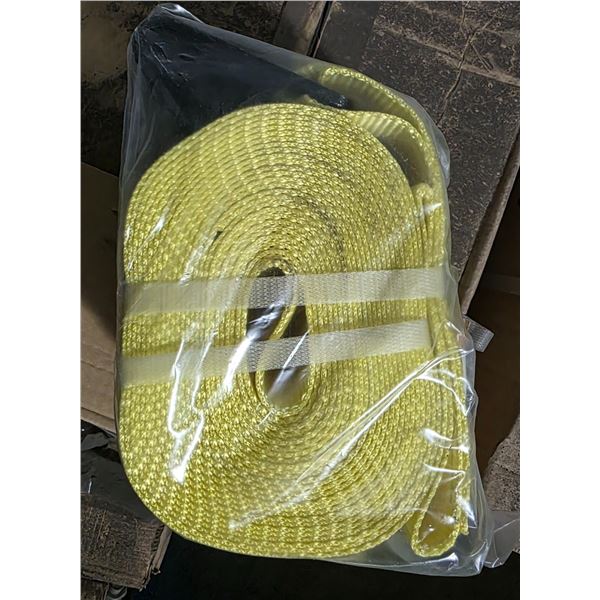 Pallet of Winch Strap with Delta Ring 4" x 30 ft and Winch Strap with Flat Hook