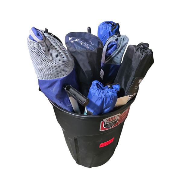 Group of 6 Camping Gear Includes Sleeping Pad, Ozark Trail & Dick's Folding Chairs (Movie Set Items)