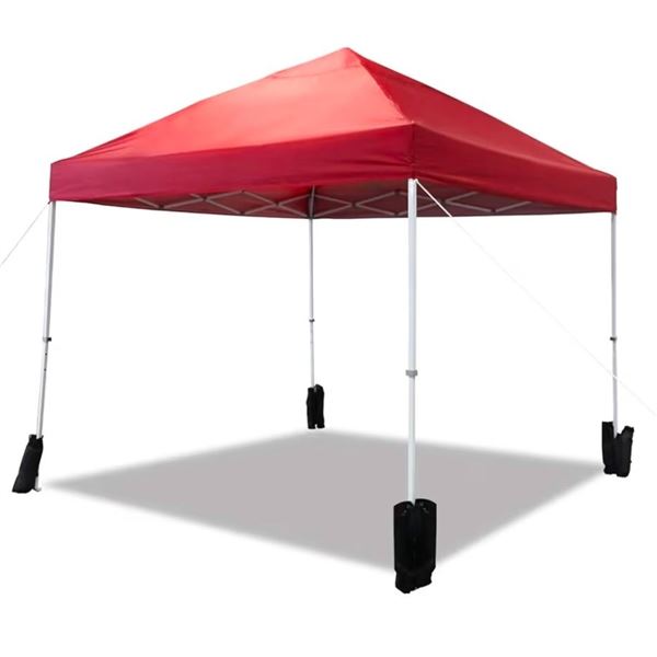 BNIB Open Amazonbasics Outdoor Pop Up Canopy, 10 ft x 10 ft (3 m x 3 m) with Wheeled Carry, 4-Pk Wei