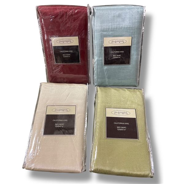 60 Pcs Alamode Home California king Bed Skirt, 72 x 84 x 14" (Random Colour)