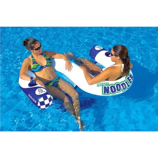 Noodler lounge belly board floaty for two people