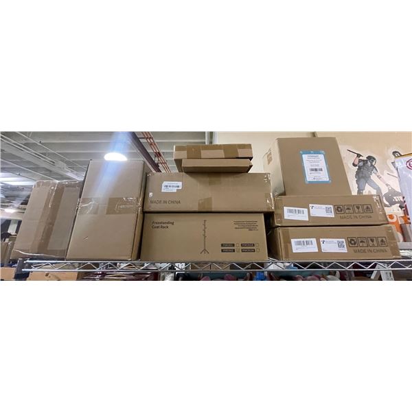 Shelf - Freestanding coat racks, under sink organizers, stackable storage, etc.