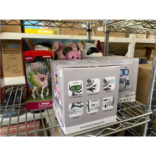 4 pc - Remote control functional robots w/ 3 pc stuffed animals & Bayala magical deer toy