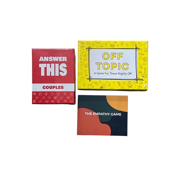 3 pc - The Empathy Game & "Off Topic"  & "Answer This" games