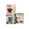 Image 1 : 3 pc - Kitchen Aid citrus juicer attachment, Starfrit kettle & popcorn popper