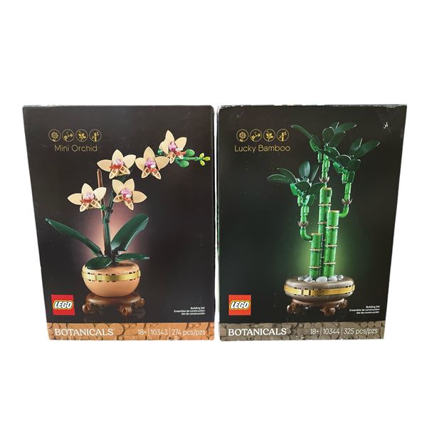2 pc - Lego "Lucky Bamboo" & "Mini Orchid" Lego sets