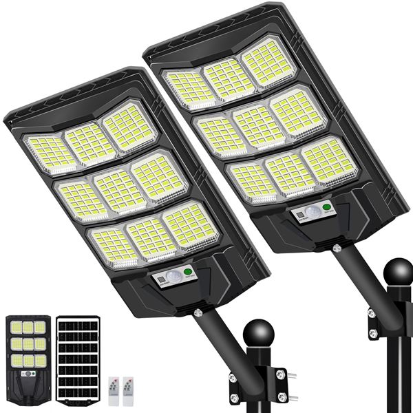 Willamind Solar parking lot Lights w/ brackets & remote