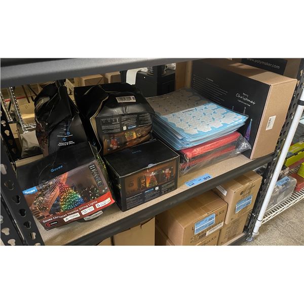 Shelf - Misc. Assorted Christmas decorations