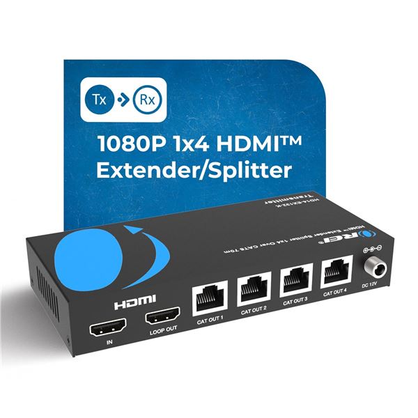 2 pc - REI HDMI Extender Splitter 1x4 Over CAT6 70m