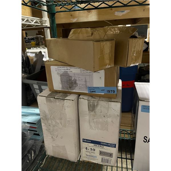 Group - Assorted building materials, registers, 2 spool closed center control valve, etc.