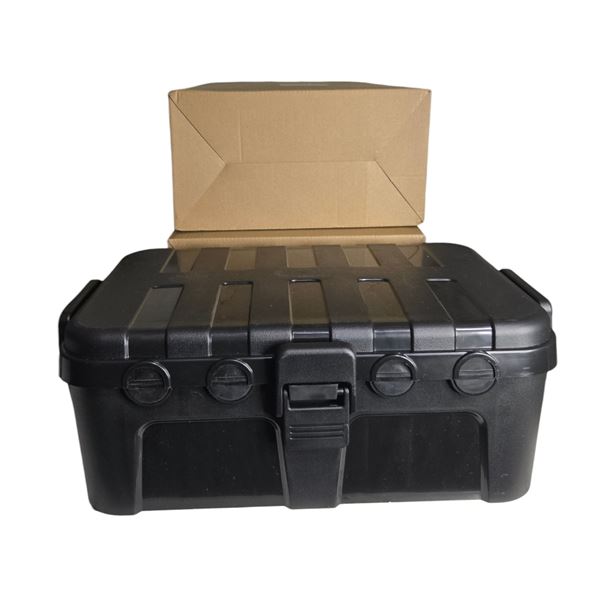 Group of 3 Black Weatherproof QUOBAS Storage Boxes