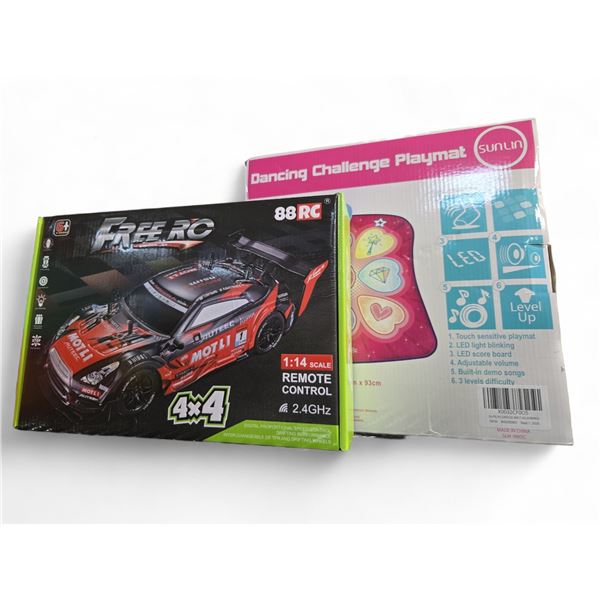 Group of BNIB Free RC 4x4 Car & Dancing Challenge Playmat