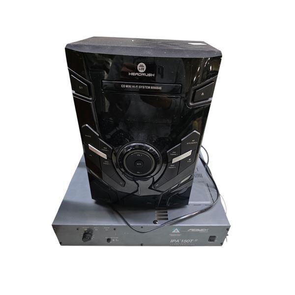 Peavey IPA 150T Power Amp, Headrush Hi-Fi System, and 3 Lightings