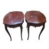 Image 1 : Set of 2 Vintage-Style Wood Side Tables, H25" x W24" x 18" Each