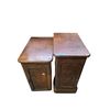 Image 1 : 2 Pcs Wood Cabinets, H26/30" x W15" x D23"