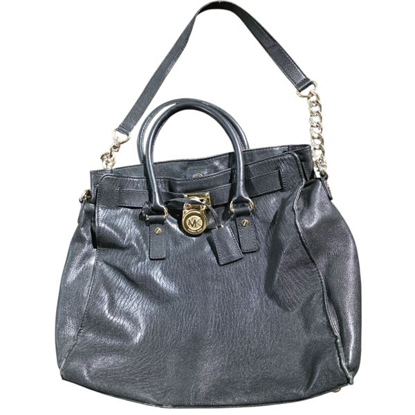 Michael Kors Black Leather Satchel Shoulder Bag