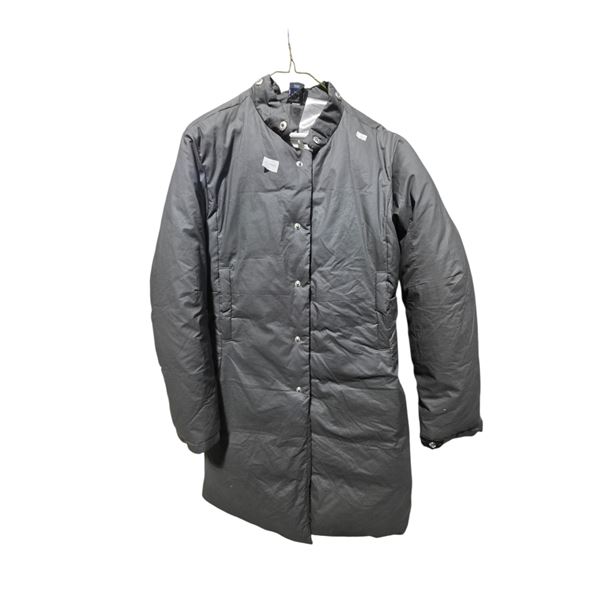 Black Quilted Down-Filled Coat