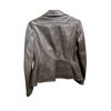 Image 2 : Danier Women's Brown Leather Blazer Jacket (Size XXS)