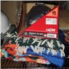 Image 5 : Two-Shelf Mixed Items - Safety Gear, Hand Tools and Bags, Lazer Helmet, and More