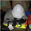 Image 6 : Two-Shelf Mixed Items - Safety Gear, Hand Tools and Bags, Lazer Helmet, and More