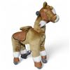Image 1 : Plush 4-Wheel Ride-On Horse