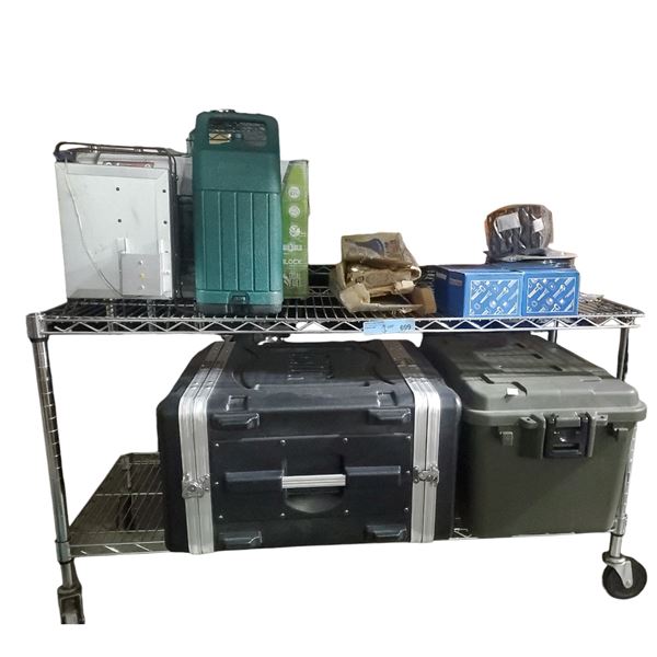 Coleman Stove and Water Dispenser, 2 Camping Trunks