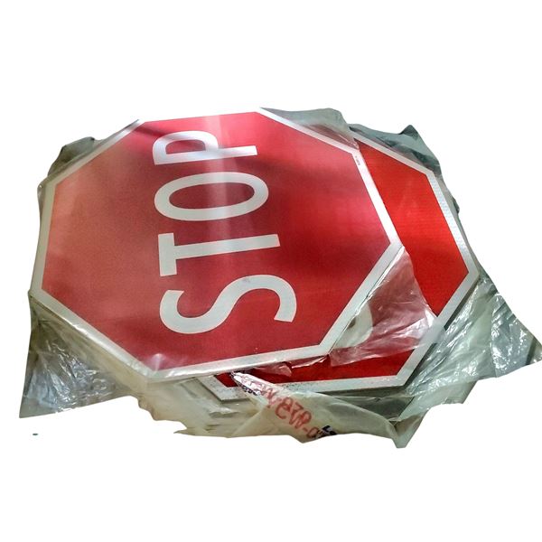 Group of "STOP" Road Sign