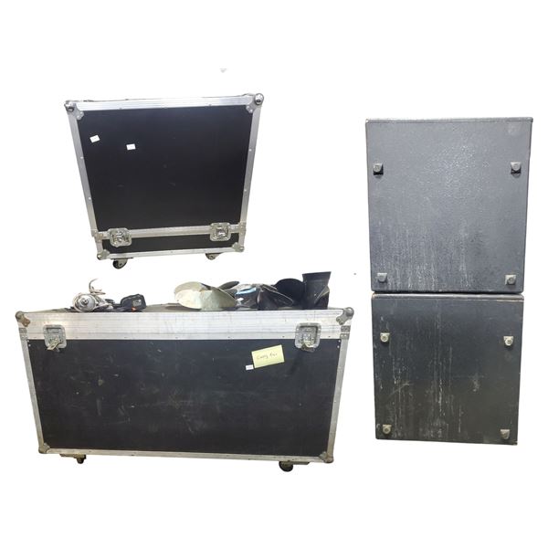4 Storage Cases and Speaker/Equipment Cabinets, 33x58x25" / 34x29x22" / 30x28x20" (2)