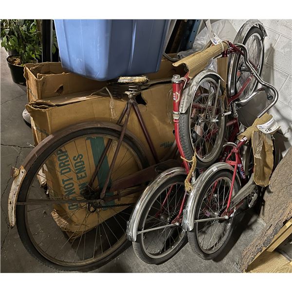 Group of 7 Vintage and City bicycles (Various Sizes, 2 in boxes, reassembly required)