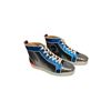 Image 2 : New Christian Louboutin Mens High Top Spiked Red/Black/Blue Sneakers Euro Size 46