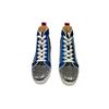 Image 3 : New Christian Louboutin Mens High Top Spiked Red/Black/Blue Sneakers Euro Size 46