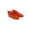 Image 2 : New Christian Louboutin Mens Red/Orange PVC Spiked High Top Sneakers Euro Size 44