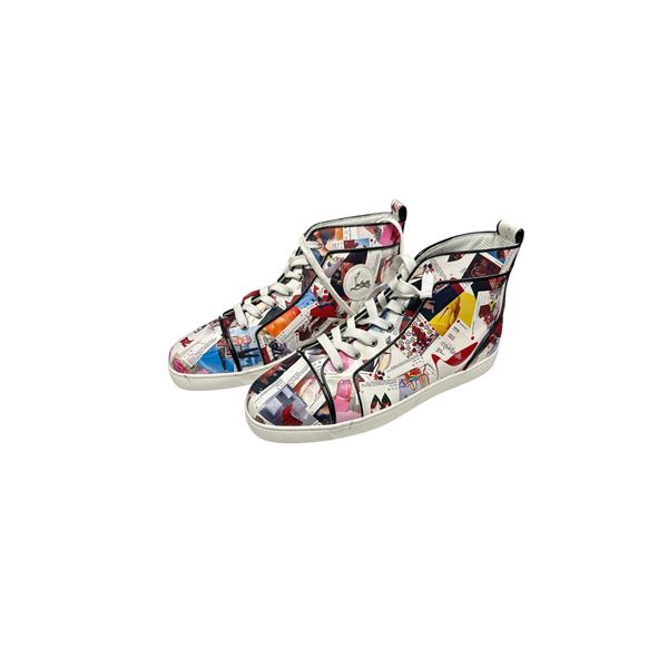 Christian Louboutin Mens Graphic High Top Sneakers Euro Size 46