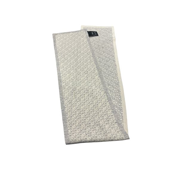 New w/ Tags Moose Knuckle Monogram Scarf Nimbus White Retail: $225