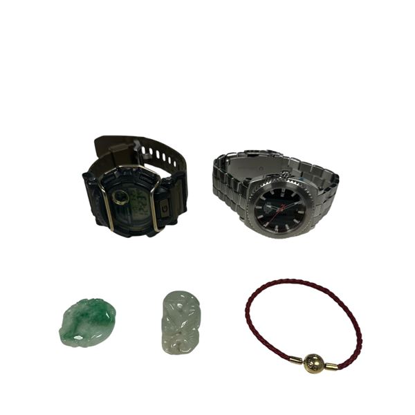 Lot of 5 ( G Shock and Harley Davidson Watch/Pandora Bracelet/ 2 Pendants