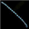 Image 1 : BRIGHT ROUND APATITE BRACELET IN 14K WHITE PLATED GOLD OVER 925 STERLING SILVER - 10 INCHES LENGHTH 