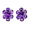 Image 1 : OVAL CUT 7x5 mm AMETHYST EARRINGS IN 14K WHITE PLATED GOLD OVER 925 STERLING SILVER - APPRAISED REPL