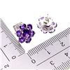 Image 3 : OVAL CUT 7x5 mm AMETHYST EARRINGS IN 14K WHITE PLATED GOLD OVER 925 STERLING SILVER - APPRAISED REPL