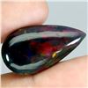 Image 3 : BIG PEAR CABOCHON AAA FLORAL FLASH PLAY OF COLOR BLACK OPAL 11.41 CARATS 24X13 mm RARE GEMSTONE - AP