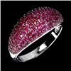 Image 2 : EXPENSIVE MYANMAR RUBY RING IN 2-TONE BLACK RHODIUM AND 14K WHITE PLATED GOLD OVER 925 STERLING SILV