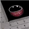 Image 3 : EXPENSIVE MYANMAR RUBY RING IN 2-TONE BLACK RHODIUM AND 14K WHITE PLATED GOLD OVER 925 STERLING SILV
