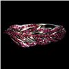 Image 1 : MYANMAR ROUND CUT RUBY RING 2-TONE BLACK RHODIUM AND IN 14K WHITE PLATED GOLD OVER 925 STERLING SILV
