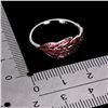 Image 3 : MYANMAR ROUND CUT RUBY RING 2-TONE BLACK RHODIUM AND IN 14K WHITE PLATED GOLD OVER 925 STERLING SILV