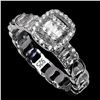 Image 2 : BAGUETTE CUT CZ RING IN 14K WHITE PLATED GOLD OVER 925 STERLING SILVER - SIZE 8 - APPRAISED REPLACEM